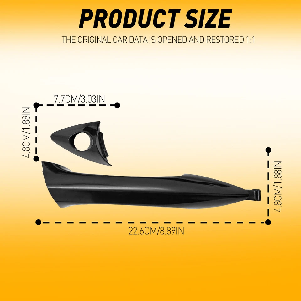 外门把手适用于 11 - 16 现代伊兰特底漆后前左右侧 — 第 4/4 张图片