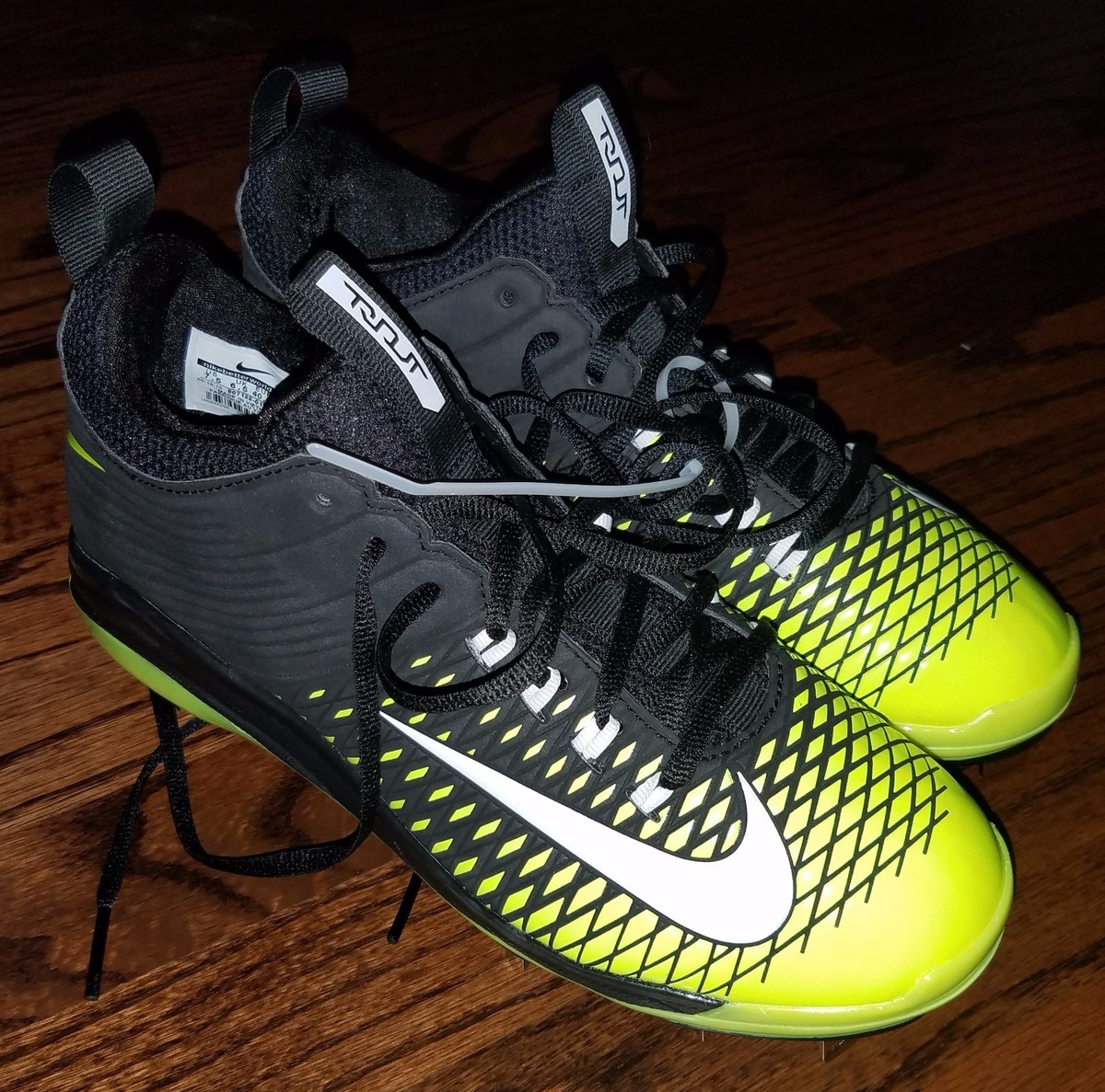 NIKE Mike Trout Pro 2 Baseball Cleats Volt Yellow Black Metal Spikes Mens 7.5 | eBay