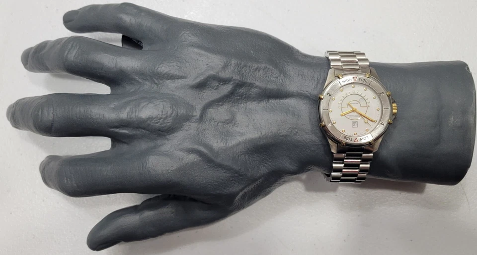 Krieger Tidal 36mm cronômetro 7 joias relógio suíço quartzo masculino funcionando  - Imagem 4 de 4