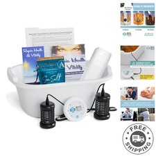 Complete Ionic Foot Detox Spa Kit - 12QT Basin, 20 Liners, and Reusable Arrays