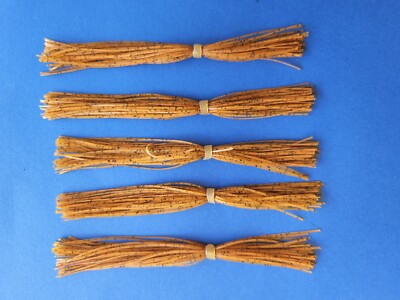5 silicone Skirt Lite Pumpkin/ Black Flake  5-64 Lure Spinnerbait jig Bass Tab