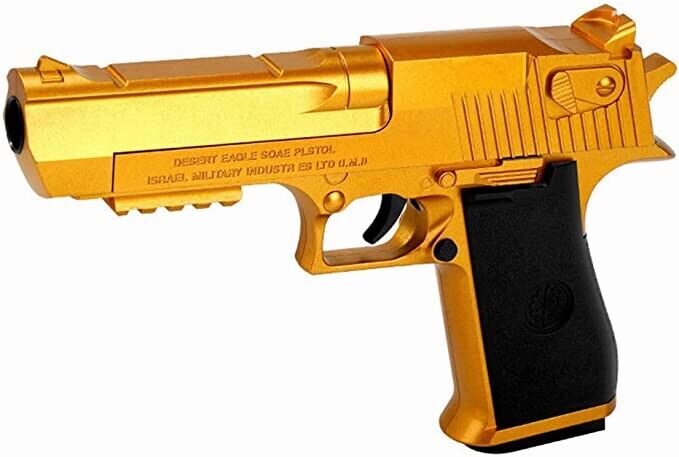 Desert Eagle Golden Gun Toys Boy Joga Fora Arma Pistola Softball