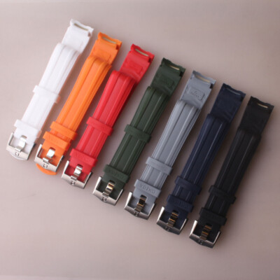 20mm Rubber Silicone Watch Strap Band For Omega Seamaster 300 Watchband Belts DE