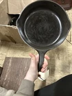 VINTAGE WAGNER WARE STYLIZED LOGO CAST IRON SKILLET # 6 1056 E FRYING PAN VGUC