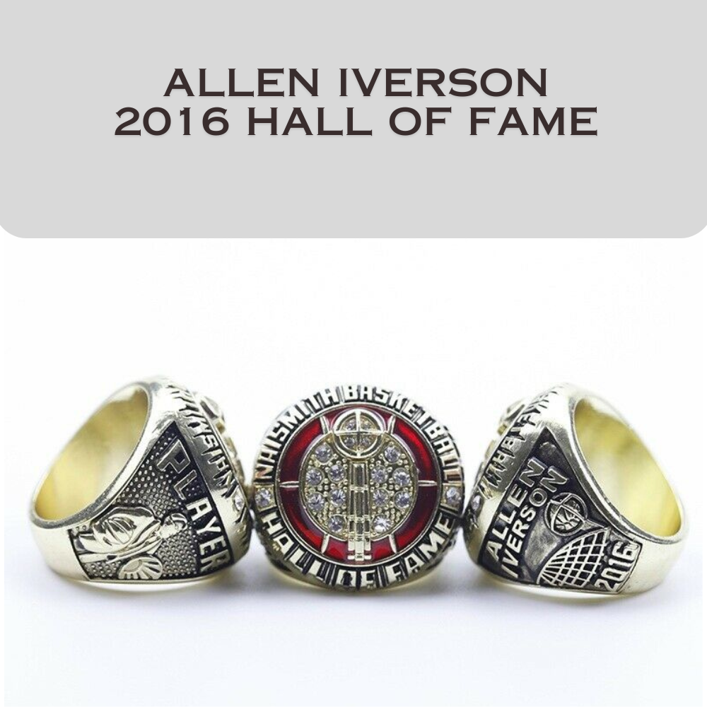 Hall of Fame 2016 Allen Iverson Silver Ring The Naismith HOF