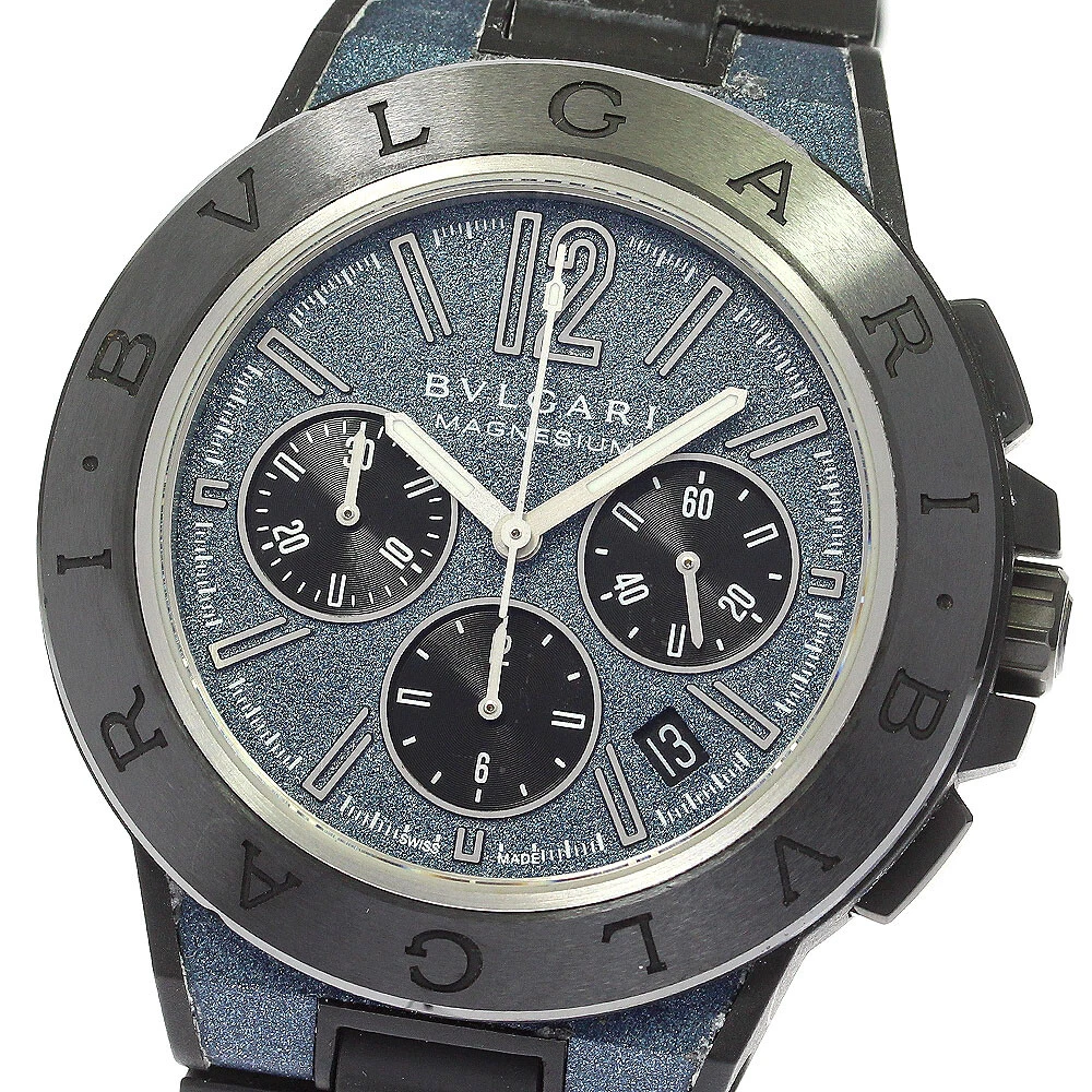 BVLGARI Diagono Magnesium DG42SMCCH Chronograph blue Dial
