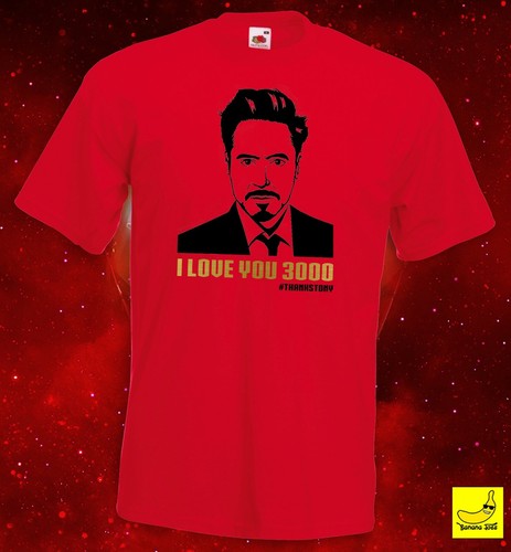 Camiseta Marvel Avengers I Love You 3000 Endgame Ironman Robert Downey JR Marvel - Imagen 4 de 4