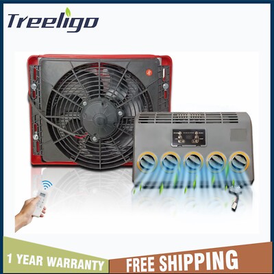 12V Electric Truck Air Conditioner Excavator Engineer Vehicle Split AC Unit Kit