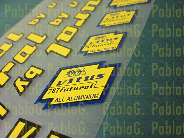 Autocollant Vinyle Vitus 787 Futural - Jaune, Adhésif Auto-collant, Neuf