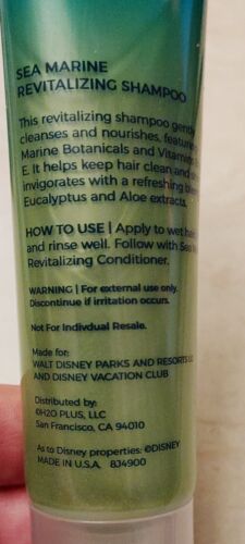 NUOVO set di 6, 2 oz Disney Resorts H2O+ Plus Shampoo rivitalizzante marino marino H20 - Foto 2 di 2