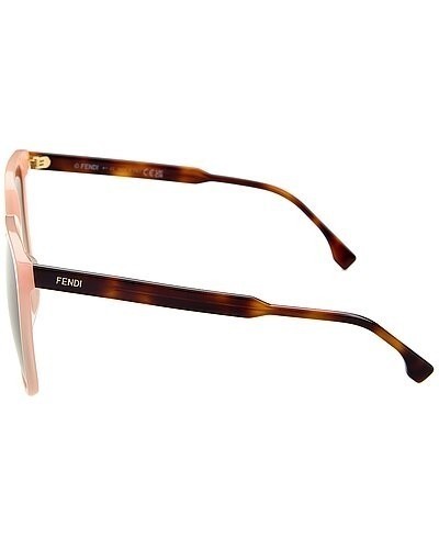 Neu Fendi FE40030I eckige Sonnenbrille 59 mm glänzend pink für Damen - Bild 2 von 2