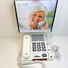 Serene Innovations Amplified 20X Corded Phone Large Photo Buttons 1-Line HD-40P