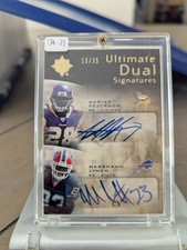 2007 Ultimate Collection Signatures Adrian Peterson, Marshawn Lynch #DS-PL /35