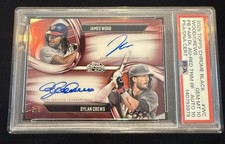 PSA 10/10 James Wood Dylan Crews Dual Auto /5 2025 Topps Chrome Black SSP