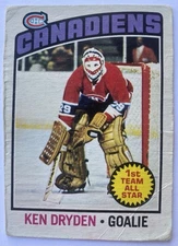 1976-77 O-Pee-Chee #200 Ken Dryden 1st Team All-Star Montreal Canadiens OPC