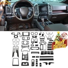 Carbon Fiber Full Set Interior Cover Decor Trim Overlay for Ford F-150 2015-2020