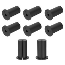 8Pcs Wall Grommets for Cables 1 Inch Cable with 7.5mm Hole, Silicone Black