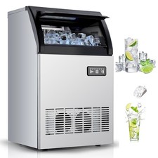 120LBS Commercial Ice Maker 40LBS Storage Quiet Energy Efficient Ice Machine