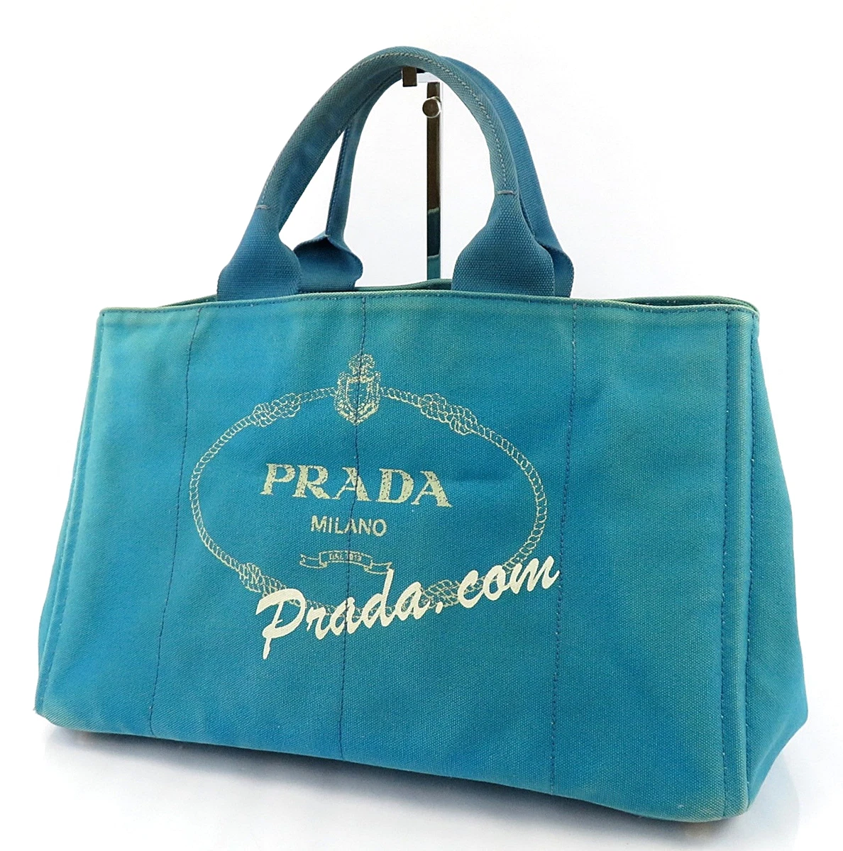 PRADA Canapa Tote Blue Bags & Handbags for Women for sale | eBay