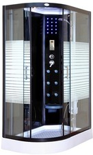 Deluxe Dampfdusche WHABP-120-DD-L links Duschwanne Dusche Duschtasse