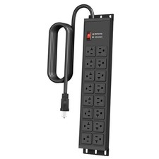 Heavy Duty 20 Amp Power Strip 4800J, 16 Outlets 12 Gauge Garage 4 FT