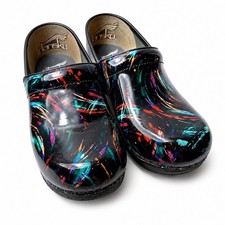 DANSKO XP 2.0 Paint Swirl Patent Leather Clogs Sz EU 41/US 10-10.5 Professional