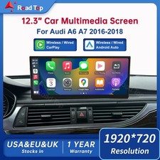 12.3ultra-thin Wireless Carplay Stereo Touch Screen For Audi A6 A7 16-2018 Mhi2