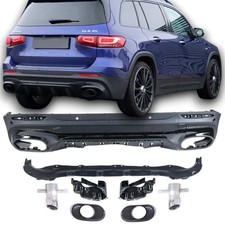 Diffuser + Exhaust Tips chrome for Mercedes X247 Glb-class | 2019-2026 Diffuser + Exhaust Tips chrome for Mercedes X247 Glb-class | 2019-2026