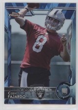 2015 Topps Chrome Rookies Hot Box Blue Diamond Refractor Cody Fajardo #199 4j8