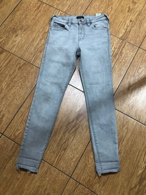 Women s True Religion Jennie Curvy Skinny Grey Jeans Size 28