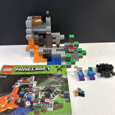 Lego Minecraft Retired Cave Set 21113, 249 Pieces, Complete Set, Instructions,