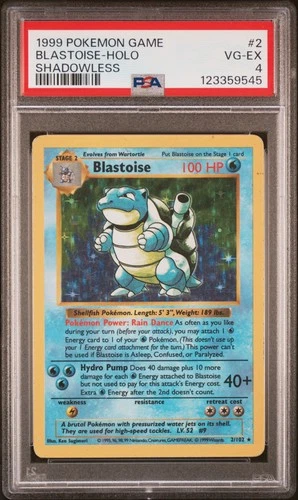 PSA 4 Blastoise Holo #2 1999 Pokemon Game 123359545