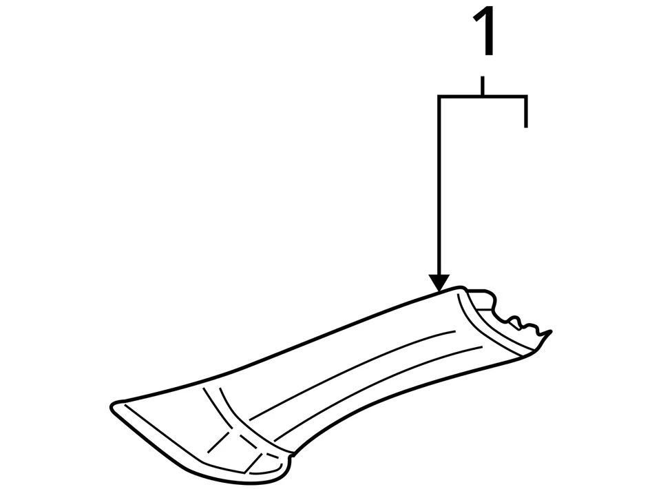 适合 2001 - 2005 年 PONTIAC AZTEK 模塑 ASM 带 S GARN *EBON 10322843 - 全新原始设备制造商 — 第 3/3 张图片