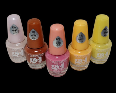 5 LA Colors Color Craze GEL-LIKE EXTREME SHINE Nail Polish VARIOUS MIXED SHADES