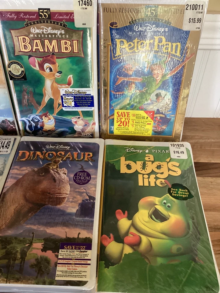 DISNEY CLASSICS Brand New VHS SEALED LOT OF 8 Bambi Petter Pan Black Cauldron.. - Image 4 of 4