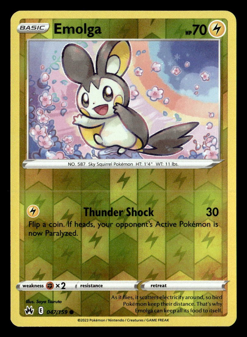 Pokemon Emolga #047/159 tcg Near Mint or Better