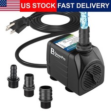 550GPH Submersible Water Pump 2000L/H 30W Adjustable Ultra Quiet 4 Nozzles 7.2ft