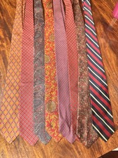Brooks Brothers Tie Lot Of 8 All Silk Made In USA Variety Patterns See Descrip.