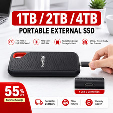 16TB Portable SSD External Hard Drive USB 3.1 Type-C High-Speed Data Storage