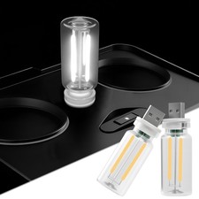 2 PCS Car USB Night Light Bulb, Touch Dimmable Interior Ambient white