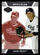 2007  Topps Co-Signers #15 Jake Peavy SP #d 252/299! San Diego Padres