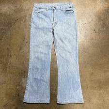 Vintage 70s Levi's 646 Orange Tab Flared 42 Talon Zip Bell Bottom Boot Cut Pants