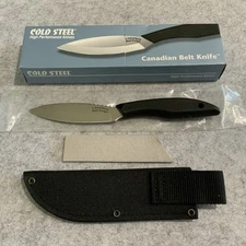 Cold Steel Taiwan CBL Canadian Belt Knife Black Fixed W/ Sheath New In Box