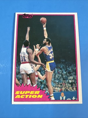1981 Kareem Abdul-Jabbar   Super Action #106 Centered LA Lakers Hall Of Famer!