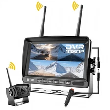 7" DVR Monitor HD Digital Wireless Reversing Camera System For Trucks, RVs