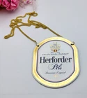 Vintage Herforder Pils Brewery Wall Plaque Sign White Gold Tin Metal