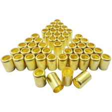 50PCS Hose Ferrules Brass Fitting, 0.656in ID x 1in Long Repair Ferrules 7328