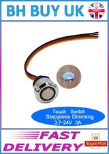 LED DIMMER 12v TOUCH SWITCH STEPLESS DC 5V/24V RECESSED BUTTON LIGHT STRIP