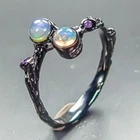 Handmade Natural Opal Ring 925 Sterling Silver Size 7 /R464244