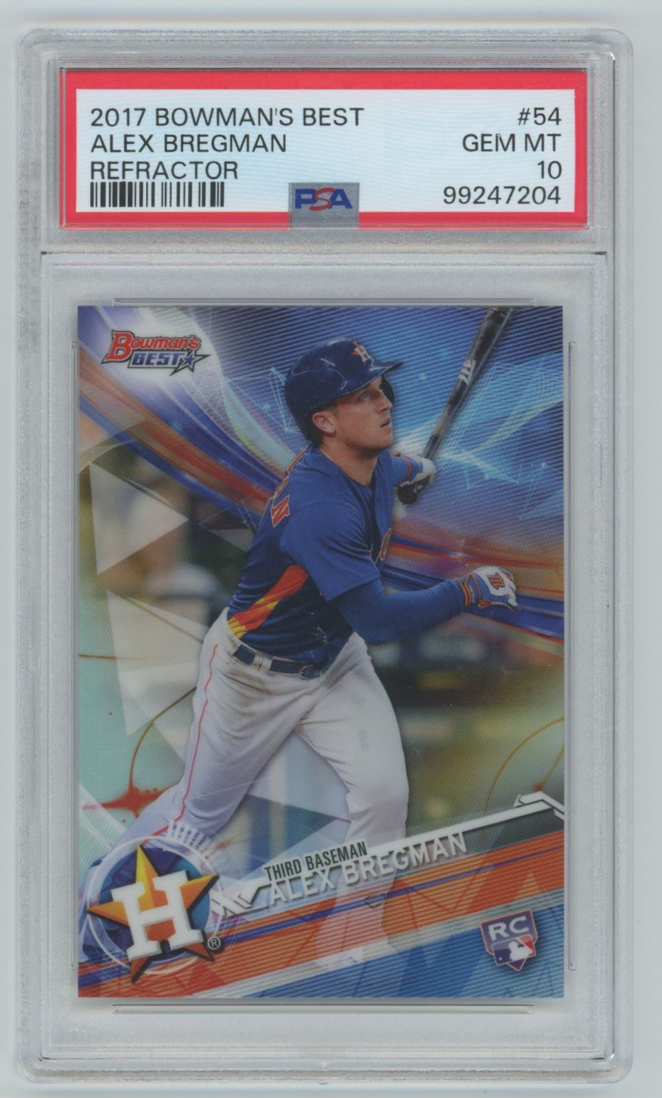 Alex Bregman 2017 Bowman's Best Refractor RC PSA 10 #54 Houston Astros